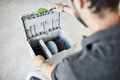 Festool 577111 Granat Disc Sandpaper Abrasive Assortment, 80-220 Grit, for PLANEX, in Systainer3