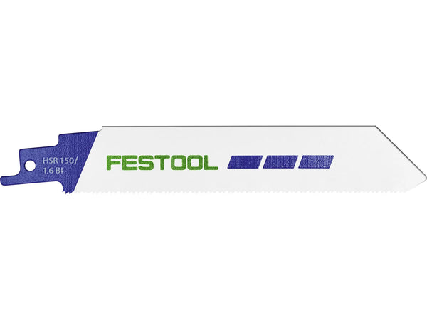 Festool 577489 HSR 150/1,6 BI/5 Metal Steel/Stainless Steel Sabre Reciprocating Saw Blade, 5 Pack