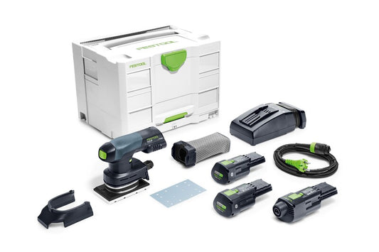 Festool 577683 RTSC 400 18V Brushless Hybrid Cordless Finish Orbital Sander Bluetooth 3.1Ah SET