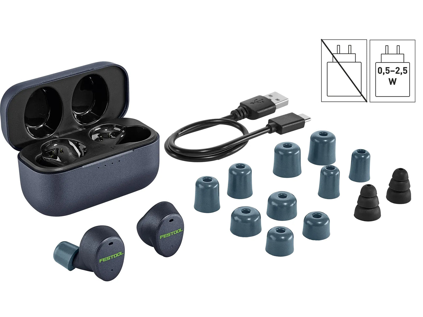 Festool 577793 GHS 25 I Wireless Bluetooth Hearing Protection Earbud Set