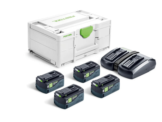 Festool 578675 Energy Set 18V 4x HP 5.0 HighPower Batteries + TCL 6 DUO Charger in Systainer
