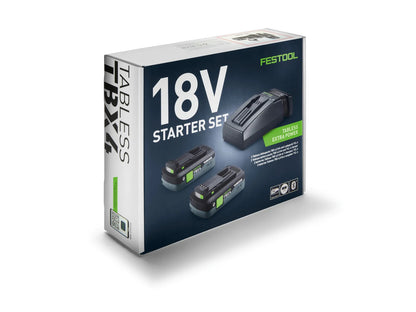 Festool 578733 Starter Set 18V 2x TBX 4 Tabless Batteries + TCL 6 Charger