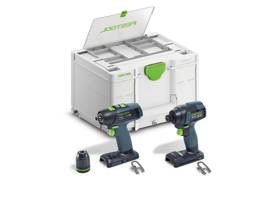 Festool 578829 TID 18 + T 18 Cordless Impact Driver & Drill Basic Set