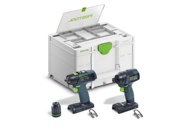 Festool 578829 TID 18 + T 18 Cordless Impact Driver & Drill Basic Set