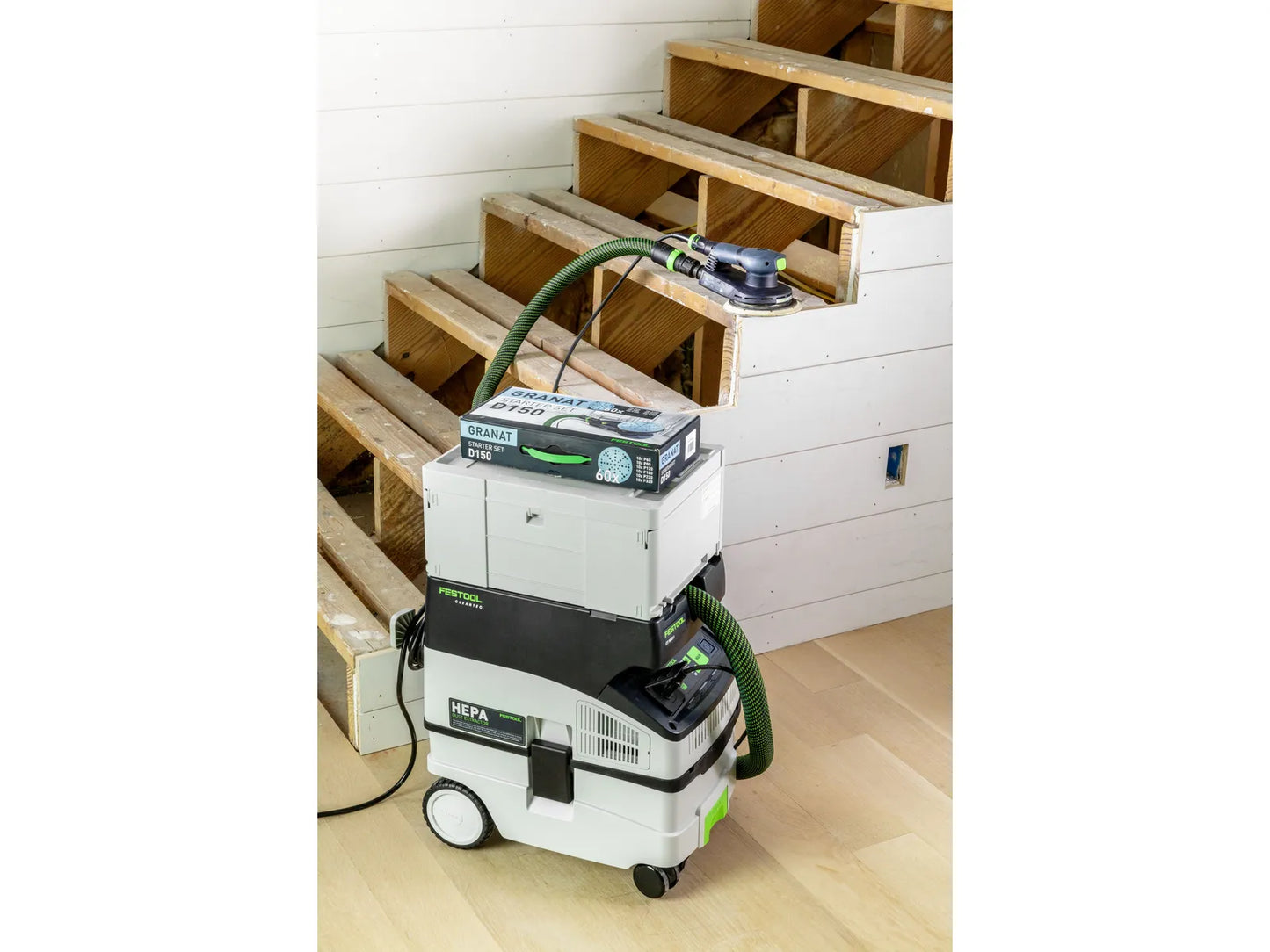 Festool 578867 Limited Edition ETS EC 150/5 Sander + CT MIDI I HEPA Dust Extractor w/ 60-Piece Granat Abrasives Value Kit