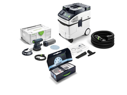 Festool 578984 Limited Edition ETS 125 REQ Sander + CT 25 HEPA Dust Extractor w/ 60-Piece Granat Abrasives Value Kit