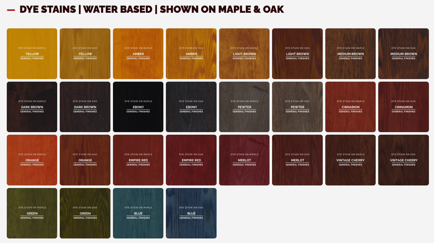 General Finishes Color Chips and Blocks Sample Packs