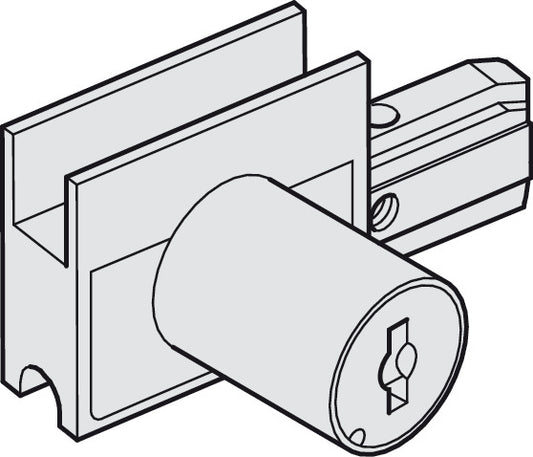Hafele Lock Housing, with Cylinder, Keyed Alike, for Slido F-Line 14 25A