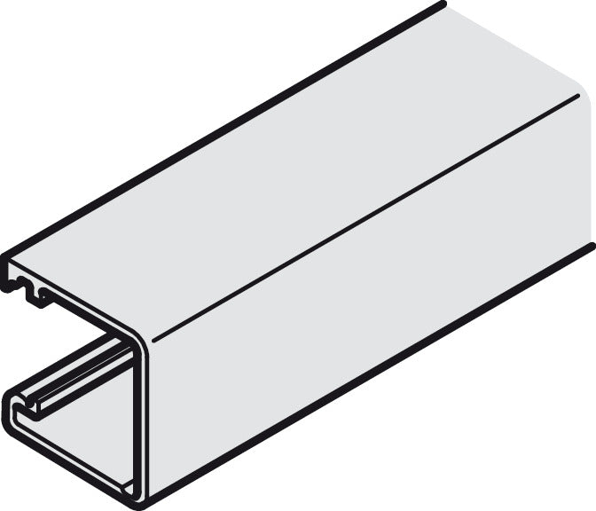 Hafele Aluminum Anodized Profile, for Hawa Regal VF, 2500 mm length