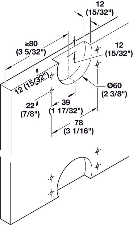 Hafele Slido F-Line18 50A Sliding Door Hardware, Two Door Set, With Soft Closing Mechanism, For Door Weight 50 kg