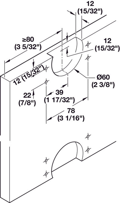 Hafele Slido F-Line18 50A Sliding Door Hardware, Two Door Set, With Soft Closing Mechanism, For Door Weight 50 kg