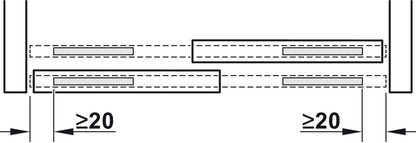 Hafele Slido F-Line18 50A Sliding Door Hardware, One Door Set, With Soft Closing Mechanism, For Door weight 50 kg