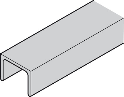 Hafele Aluminum Single Upper Guide Track, for Hafele Slido F-Line15 55A, 2500 mm Legnth