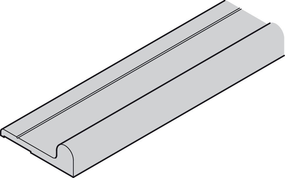 Hafele Aluminum Single Lower Running Track, for Hafele Slido F-Line15 55A, Screw Mounting, 3500 mm Legnth