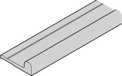 Hafele Aluminum Single Lower Running Track, for Hafele Slido F-Line15 55A, Screw Mounting, 3500 mm Legnth