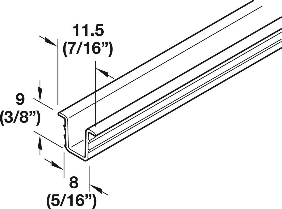Hafele Slido F-Line19 20A Sliding Door Hardware, for door weights up to 20 kg