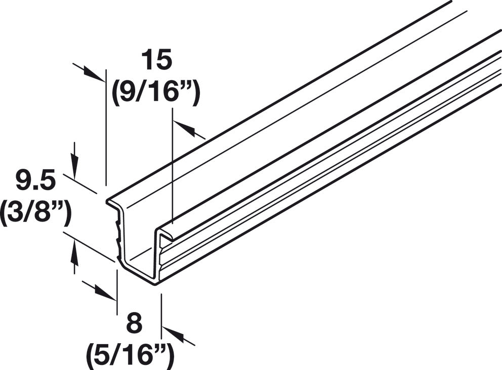 Hafele Slido F-Line19 20A Sliding Door Hardware, for door weights up to 20 kg