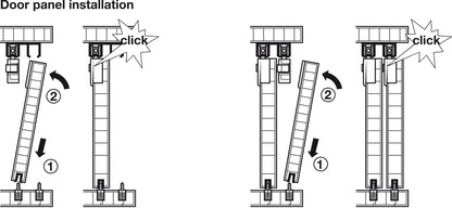 Hafele Slido F-Line21 12C Sliding Door Hardware, for door weights up to 12 kg, With soft closing mechanism on one side