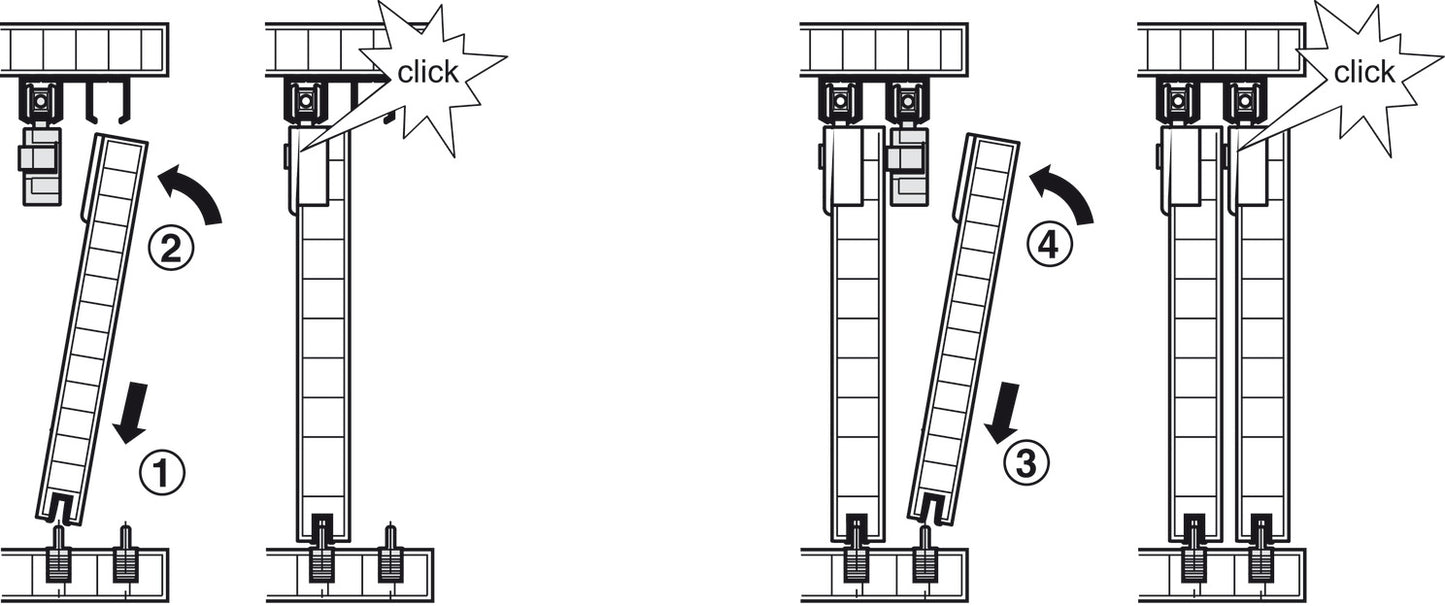 Hafele Slido F-Line21 12C Sliding Door Hardware, for door weights up to 12 kg, With soft closing mechanism on one side