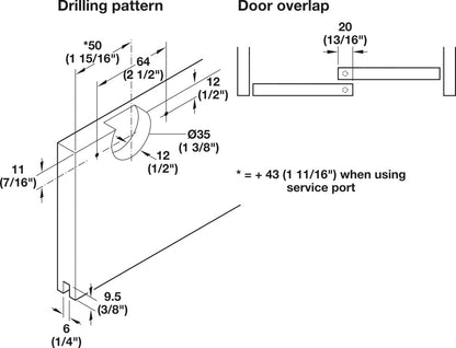 Hafele Slido F-Line21 12C Sliding Door Hardware, for door weights up to 12 kg, With soft closing mechanism on two sides