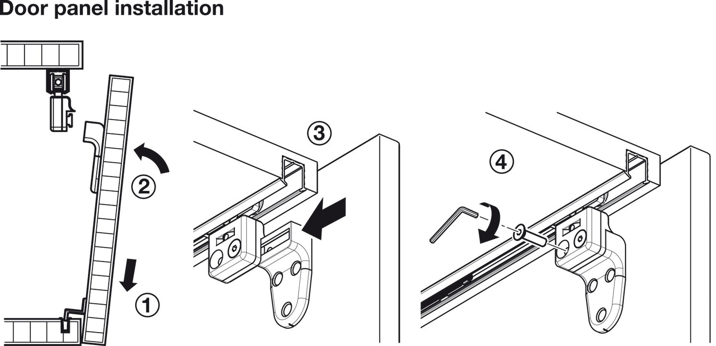 Hafele Slido F-Line21 20A Sliding Door Hardware, for Door Weights up to 20 kg