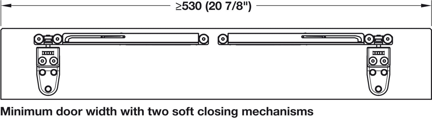 Hafele Slido F-Line21 20A Sliding Door Hardware, for Door Weights up to 20 kg