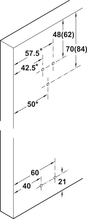 Hafele Slido F-Line21 20A Sliding Door Hardware, for Door Weights up to 20 kg