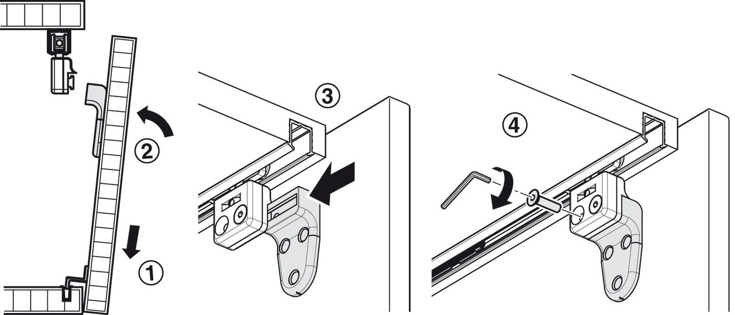 Hafele Slido F-Line21 20A Sliding Door Hardware, for Door Weights up to 20 kg