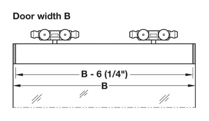 Hafele Slido F-Line21 12D Glass Door Hardware, One Door Set, With Clip-in Door Stopper