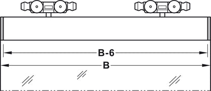 Hafele Slido F-Line21 12D Glass Door Hardware, Two Door Set, With Soft Closing Mechanism Both Sides