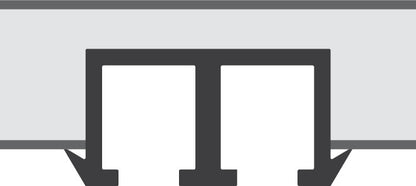 Hafele Slido F-Line21 12D Glass Door Hardware, Two Door Set, With Soft Closing Mechanism Both Sides