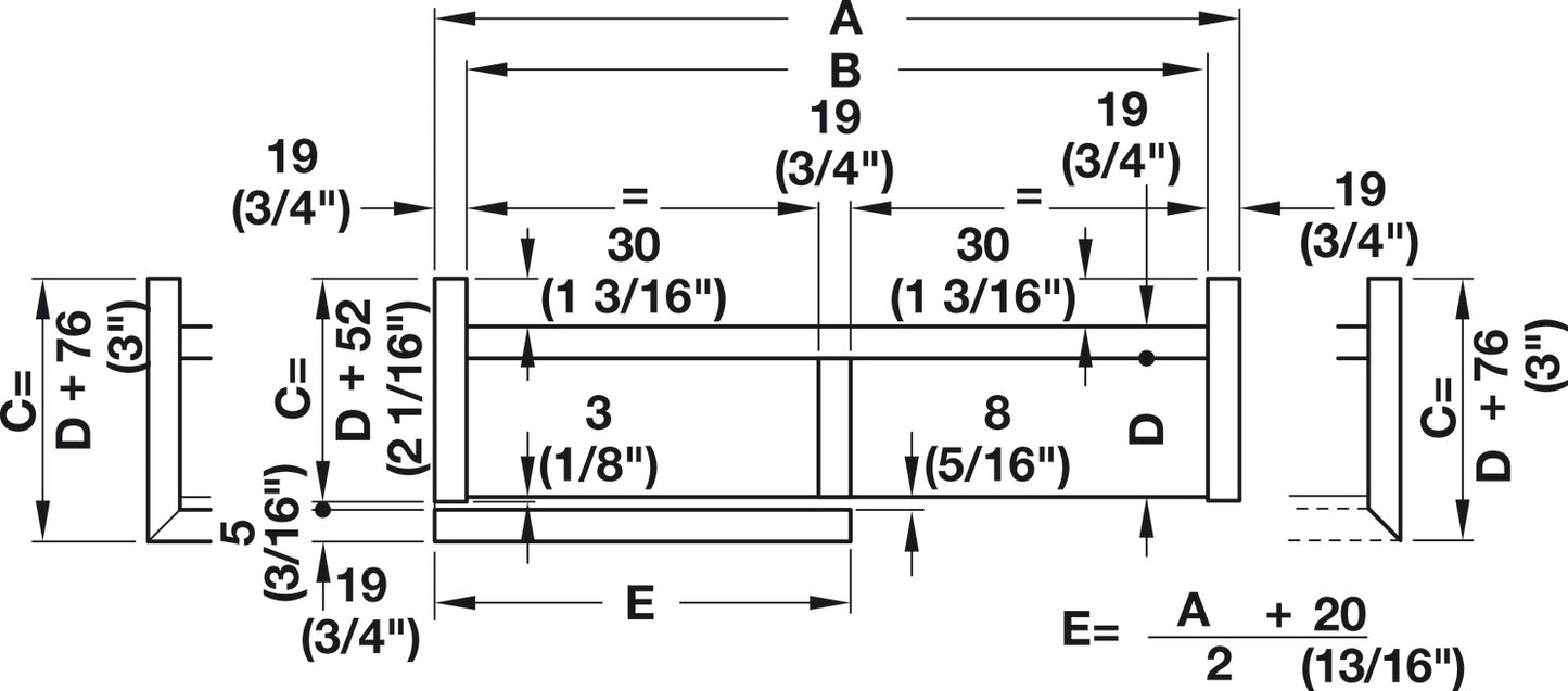 Hafele HAWA Combino L 40 Sliding Door Hardware, One Door Set