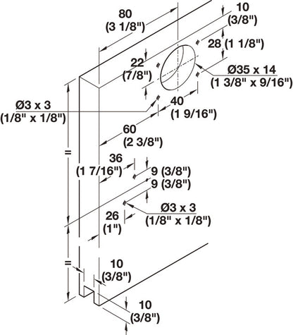 Hafele HAWA Clipo 36 H IF Sliding Door Hardware, Two Door Set