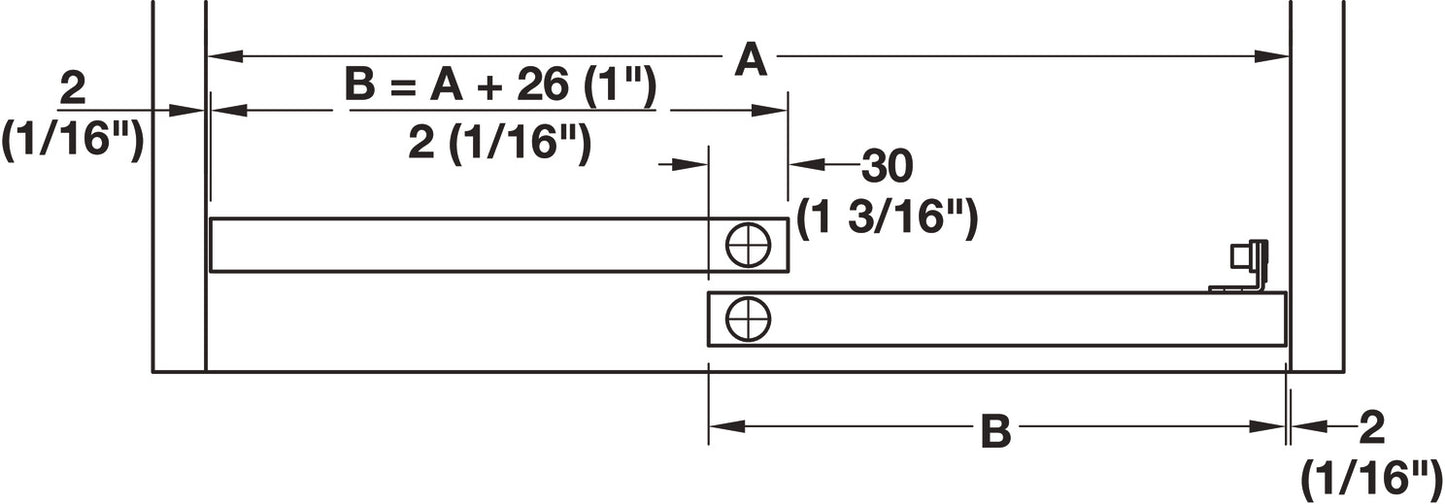 Hafele HAWA Clipo 36 H IF Sliding Door Hardware, Two Door Set