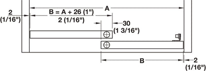 Hafele HAWA Clipo 36 H IF Sliding Door Hardware, Two Door Set