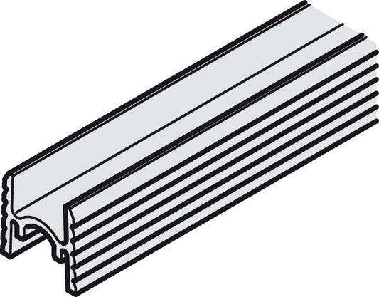 Hafele Aluminum Single lower Guide Track, for Hawa Clipo 26 H IF, Glue Mounting, 3500 mm length