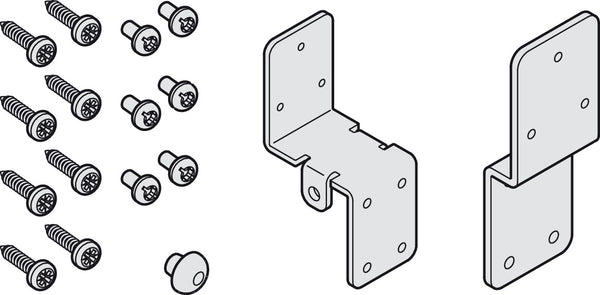 Hafele Steel Adapter Set, for Soft and Self Closing Mechanism