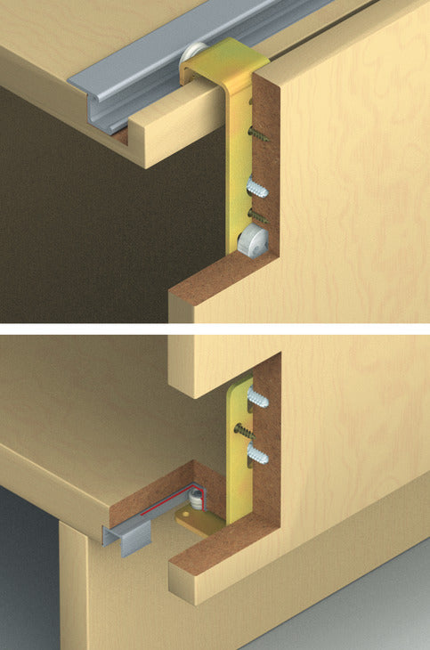 Hafele HAWA Regal A 25 H VF Sliding Door Hardware, One Door Set