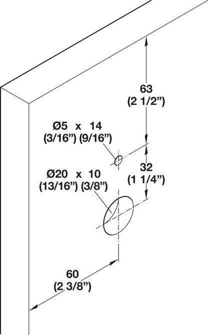 Hafele HAWA Regal A 25 H VF Sliding Door Hardware, One Door Set