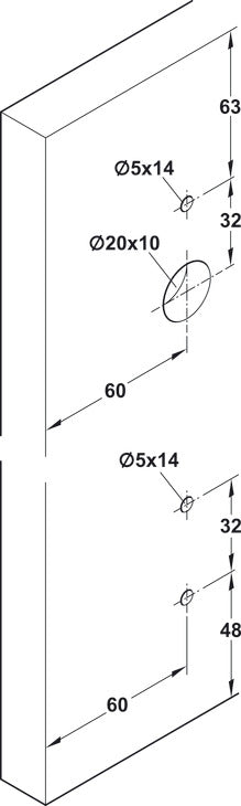 Hafele HAWA Regal A 25 H VF Sliding Door Hardware, One Door Set