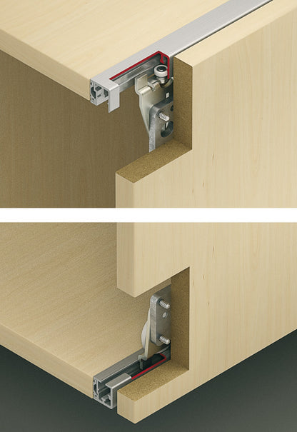 Hafele HAWA Regal B 25 H VF Sliding Door Hardware, One Door Set