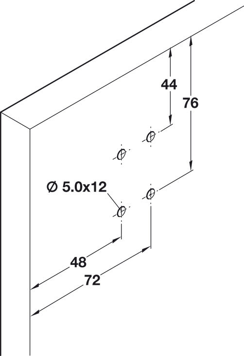 Hafele HAWA Regal B 25 H VF Sliding Door Hardware, One Door Set