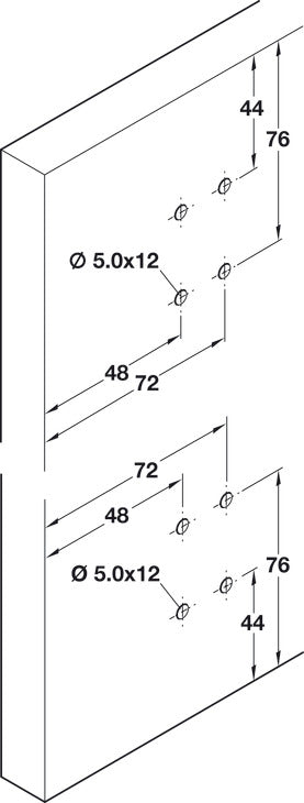 Hafele HAWA Regal B 25 H VF Sliding Door Hardware, One Door Set