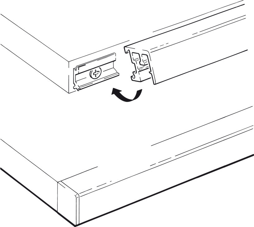 Hafele HAWA Regal B 25 H VF Sliding Door Hardware, One Door Set