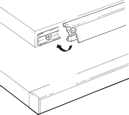 Hafele HAWA Regal B 25 H VF Sliding Door Hardware, One Door Set