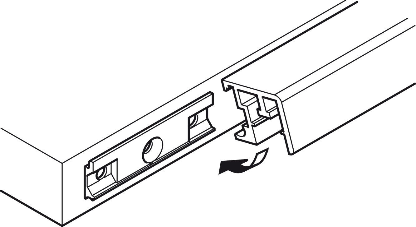 Hafele HAWA Regal B 25 H VF Sliding Door Hardware, One Door Set