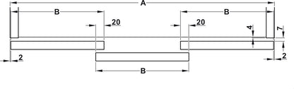 Hafele HAWA Combino 65 H VF Sliding Door Hardware, Two Door Set