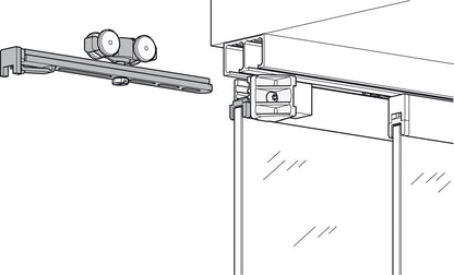 Hafele HAWA Clipo 16 GPK IF Sliding Door Hardware Two Door Set, for Door Weight 16 kg (35 lbs)