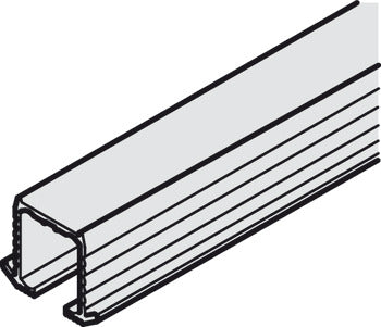 Hafele Aluminum Single Upper Guide Track For Hawa Clipo 16 H IF/MF/HM, 2500 mm Length