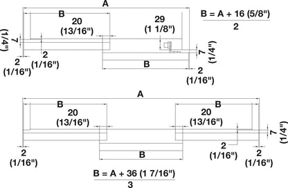 Hafele HAWA Combino 35 H VF Sliding Door Hardware, Two Door Set